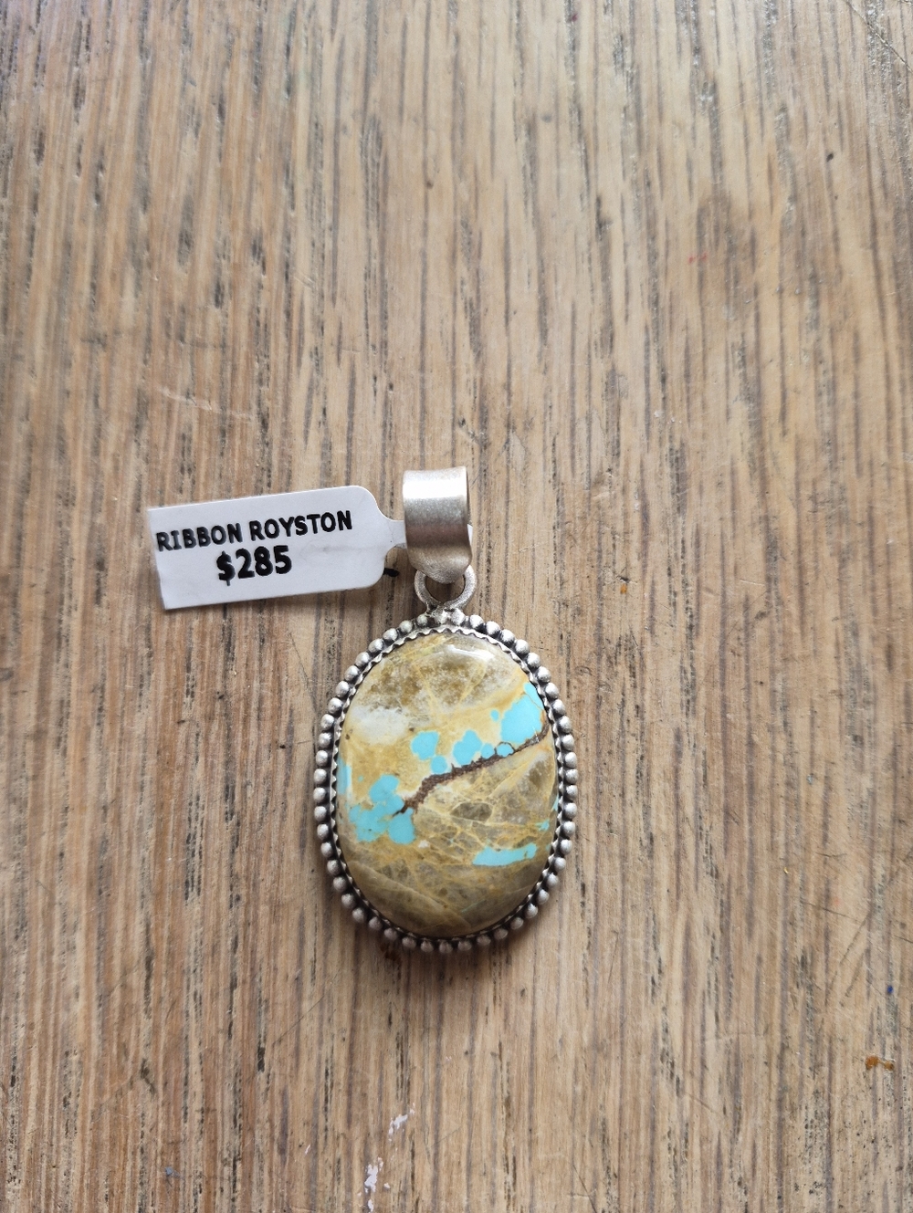 Ribbon Royston Turquoise Pendant